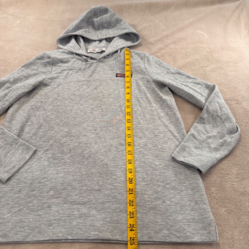 Vineyard Vines Gray Pullover Hoodie Coastal Beach Hamptons Light Minimalist Sz S - Picture 6 of 9